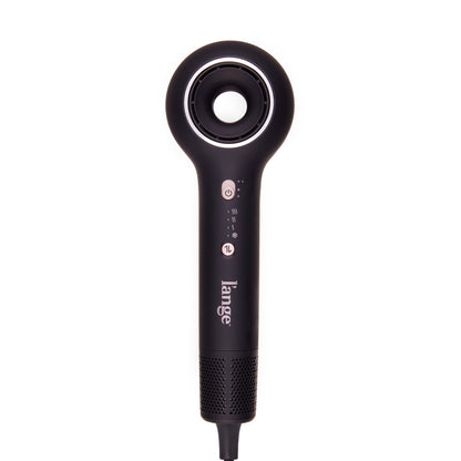 Black L'ange HaloRing Hair Dryer in a blank background